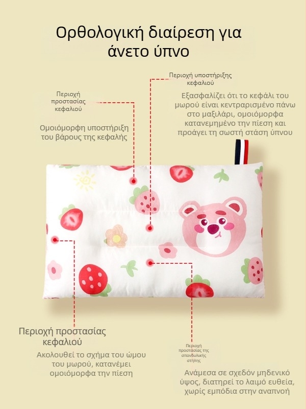 Παιδικό μαξιλάρι με καλλιτεχνικό σχέδιο, βαμβακερό ύφασμα Washed Cotton, Ασφάλεια Κατηγορία Α, για 1–3 ετών, Καλοκαίρι 2025