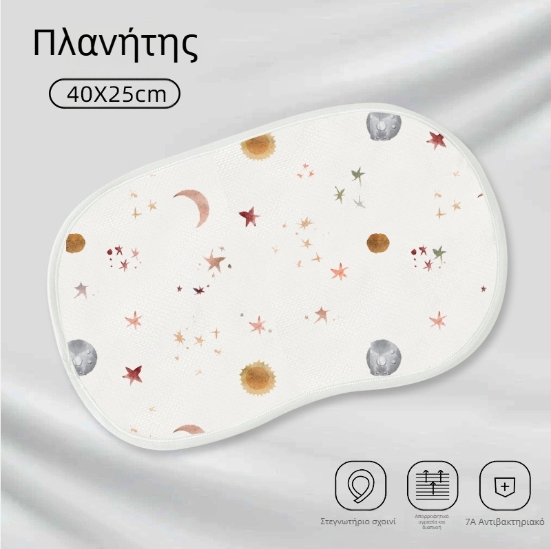 Μαξιλάρι μωρού με υφή συννεφιάς, οκτώ στρώσεις γάζας και βαμβάκι μπαμπού, μινιμαλιστικό στυλ, κατάλληλο για νεογνά, μάρκα Haterte