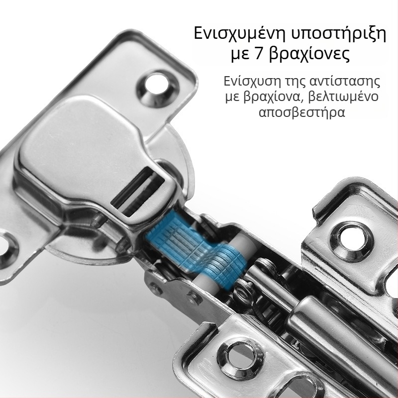 Μεταλλικός μεντεσές ντουλάπας από ανοξείδωτο ατσάλι - Μοντέλο CG9.5, Υλικό: Ανοξείδωτος χάλυβας, Τελειώματα επιφάνειας: Γυαλισμένο, Πάχος: 1 mm