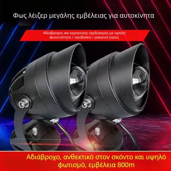 LED προβολέας αυτοκινήτου με μακρύ εμβέλεια και λέιζερ οροφής φωτισμού (Αριθμός προϊόντος 1; Χωρίς μάρκα; Χωρίς προσαρμογή; Εσωτερική εφοδιαστική)