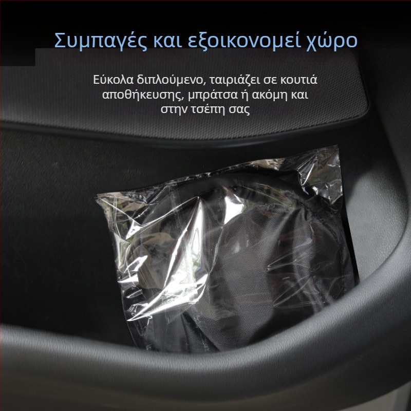 Αντηλιακή ασπίδα κινητού για το ταμπλό αυτοκινήτου, αναδιπλούμενη βάση αποθήκευσης, πολυεστέρας + σιδερένιο σύρμα, χωρίς εγκατάσταση, μάρκα Xiaoxueqiqi