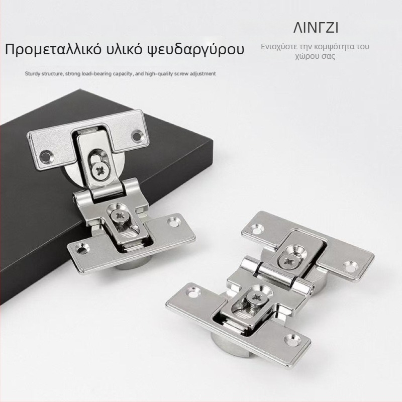 Lingzhi μεντεσές πόρτας διπλού κυπέλλου για αναδιπλούμενες ντουλάπες, 180° επίπεδο άνοιγμα, επικάλυπτος μεντεσές, κράμα ψευδάργύρου, ηλεκτροπλακιδωμένο