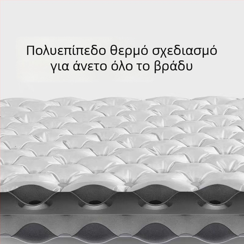 Runway υπερ-ελαφρύ φορητό φουσκωτό στρώμα με υψηλή R-Value, βάρος 680 g, τρόπος πλήρωσης με φουσκωτή σακούλα