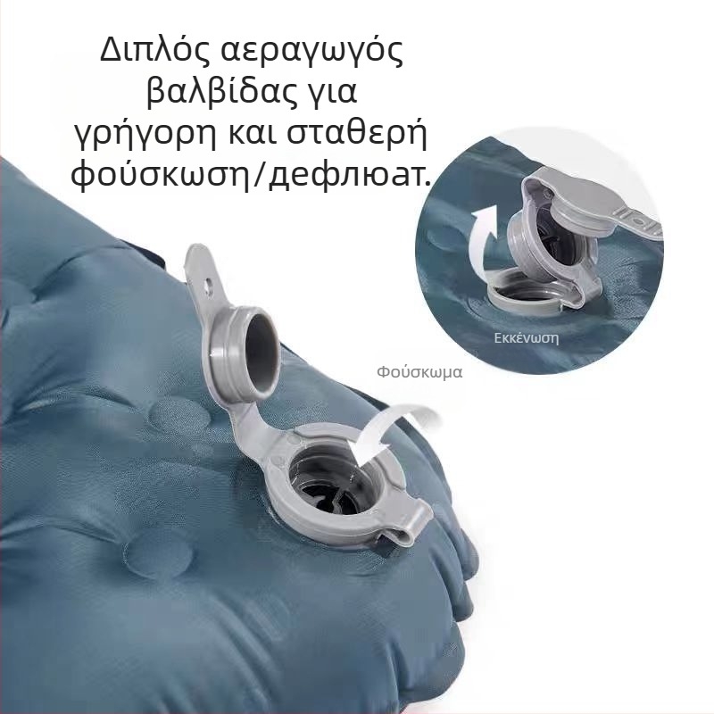 Runway υπερ-ελαφρύ φορητό φουσκωτό στρώμα με υψηλή R-Value, βάρος 680 g, τρόπος πλήρωσης με φουσκωτή σακούλα