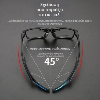 Unisex Αντιθαμβωτικά Αθλητικά Γυαλιά Εξωτερικού Χώρου, Συμβατά με Φακούς Μυωπίας και Προστασία από Εκρήξεις, Πλαίσιο για Ποδόσφαιρο/Μπάσκετ TR903