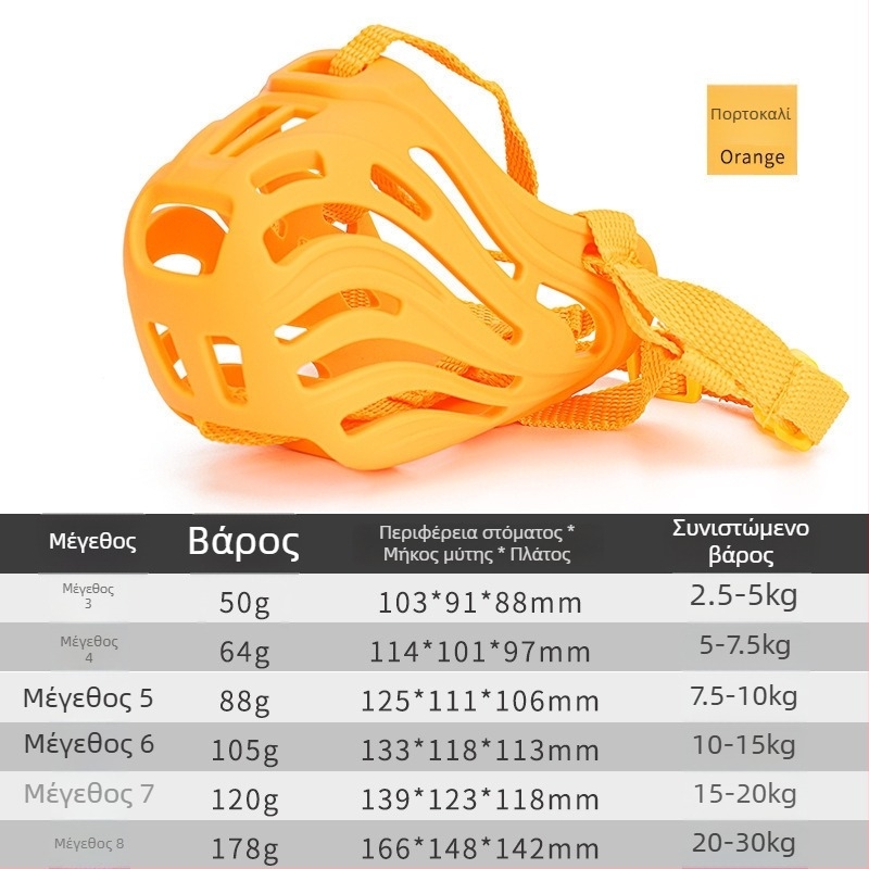 Dog muzzle and anti-bark device - Plastic, waterproof, suitable for small and large dogs