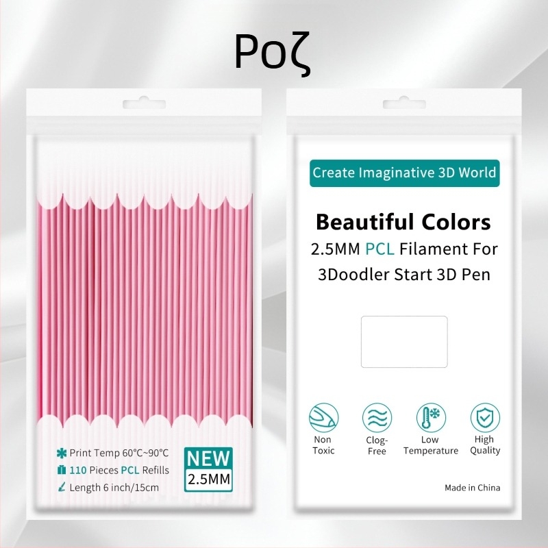 Αναλώσιμα PCL σε χαμηλή θερμοκρασία για το στυλό 3Doodler, 2.5mm, κυκλική διατομή
