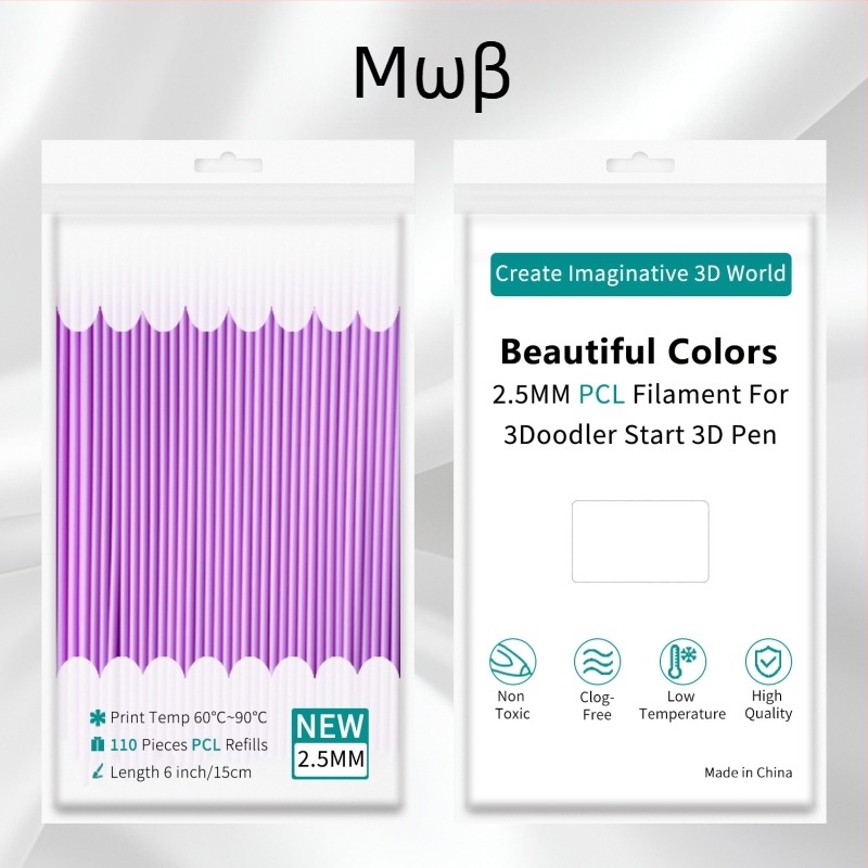 Αναλώσιμα PCL σε χαμηλή θερμοκρασία για το στυλό 3Doodler, 2.5mm, κυκλική διατομή