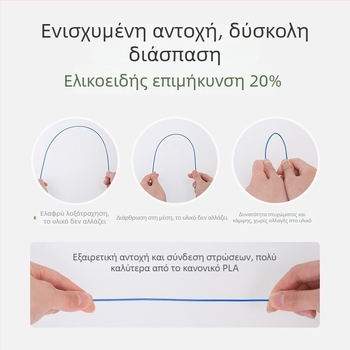 Leji PLA+ Νήμα 3D Εκτύπωσης, διάμετρος 1.75mm, ακρίβεια εκτύπωσης 0.1mm, 1kg