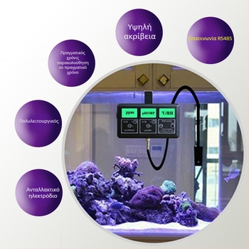 7-σε-1 ανιχνευτής ποιότητας νερού - πολυπαραμετρικός online παρακολουθητής με RS485, pH 0–14, ακρίβεια 0,01, συνολική σκληρότητα, αλατότητα