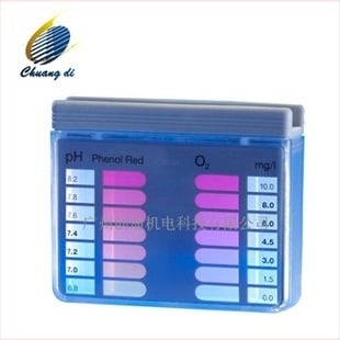 Romebon THREE-CHAMBER TESTER ταχέος αναλυτής ποιότητας νερού για πισίνες; pH 6.8–8.2, CL 0.1–3.0 mg/L, ακρίβεια 0.1–3.0 mg/L, ανάλυση 80