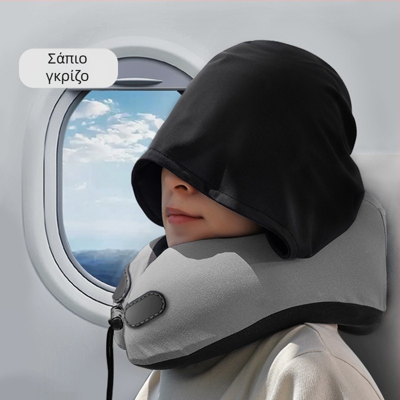 Wabin Pipe Μαξιλάρι ταξιδιού για τον αυχένα – U-σχήματος μνήμης αφρού, πολυεστερική επικάλυψη, για ενήλικες