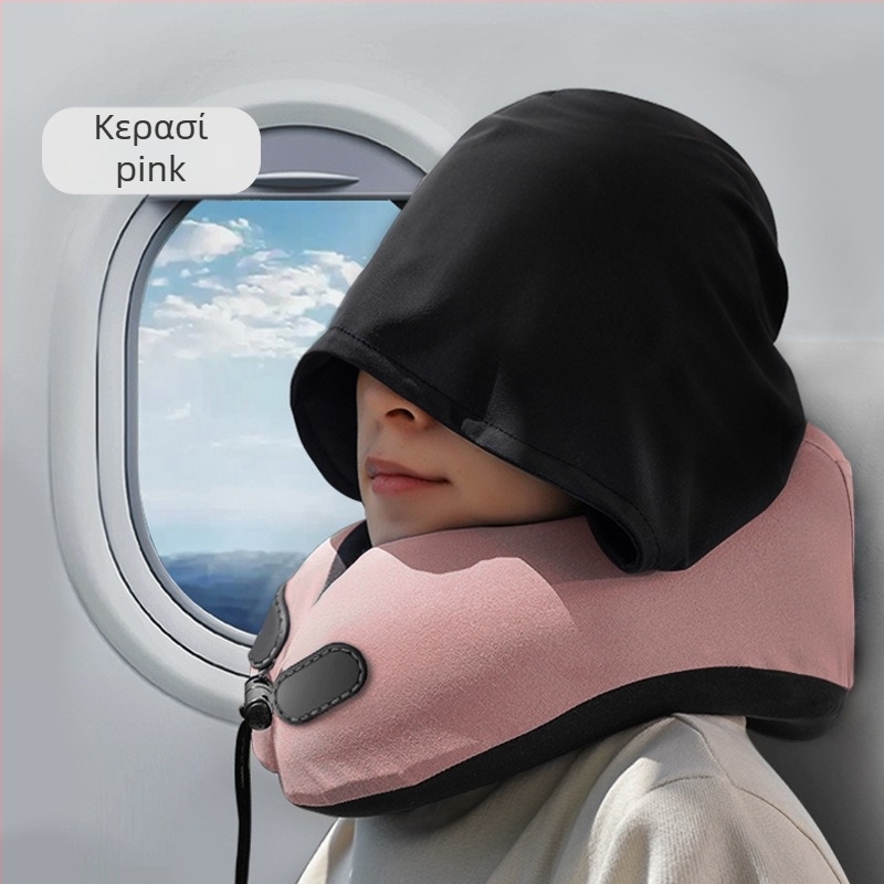 Wabin Pipe Μαξιλάρι ταξιδιού για τον αυχένα – U-σχήματος μνήμης αφρού, πολυεστερική επικάλυψη, για ενήλικες