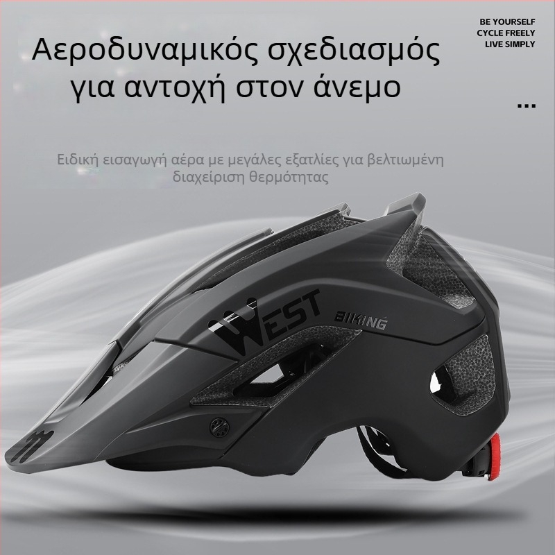Κράνος ποδηλάτου West Biking, Unisex για ενήλικες, στυλ mountain bike, PC περίβλημα + EPS αφρός, μοντέλο YP0708078