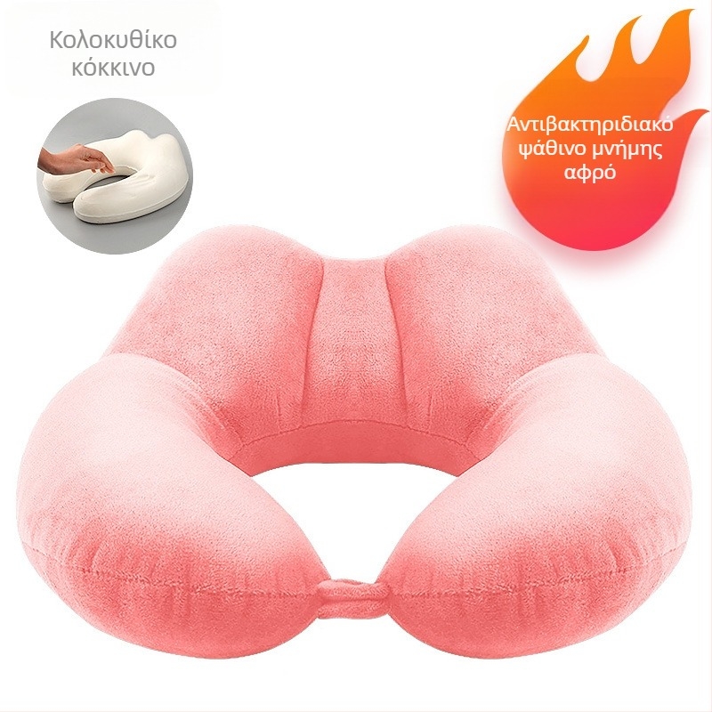 Baimei μαξιλάρι ταξιδιού U για ενήλικες – γέμισμα πολυουρεθάνη, πυρήνας Crystal Velvet, 100% φλάνελ κάλυμμα, μοντέρνο μινιμαλιστικό στυλ