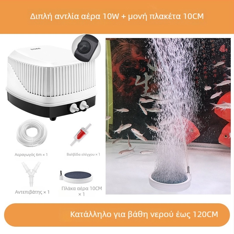 Διαφραγματική αντλία οξυγόνου για ενυδρείο με υψηλή ροή αέρα, ήσυχη λειτουργία (≤35 dB), ρυθμιζόμενη ροή, AC τροφοδοσία, βάρος 1,5 kg, OEM/ODM συμβατό, άδεια ιδιωτικής ετικέτας