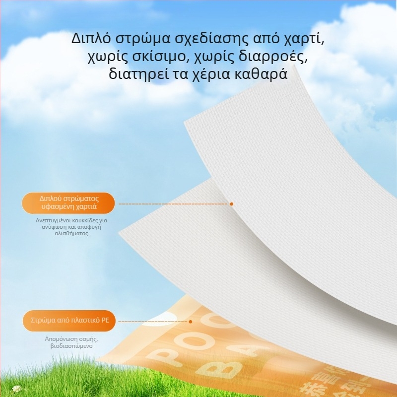 Σακούλες αποβλήτων κατοικίδιων με κορδόνι για γάτες και σκύλους, PE υλικό, παχυνμένες, σχεδίαση με επίπεδη είσοδο