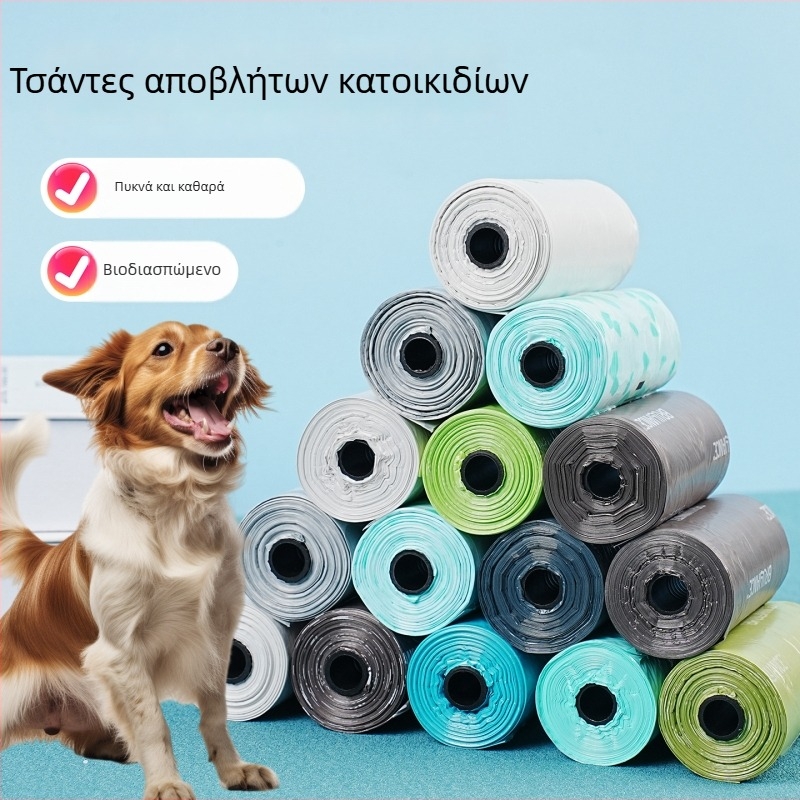 Τσάντες αποβλήτων κατοικίδιων – HDPE, στυλ ανοίγματος με επίπεδο άνοιγμα, συμβατικό πάχος, Jinchi 01