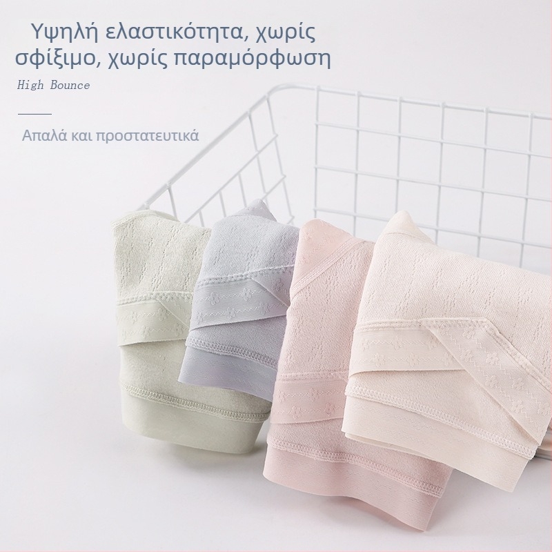 Βαμβακερό εσώρουχο εγκυμοσύνης με αντιβακτηριακή προστασία, χαμηλή μέση, στήριξη κοιλιάς, διαπνέον και ελαστικό για μέσα έως όψιμη εγκυμοσύνη, μεγάλο μέγεθος