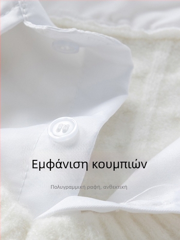 Ανδρικός πλεκτός πουλόβερ με γιακά πουκάμισου – ψεύτικος διπλός σχεδιασμός, χαλαρή εφαρμογή, μακριά μανίκια, 95% βαμβάκι, αναπνεύσιμο, Χειμώνας 2025
