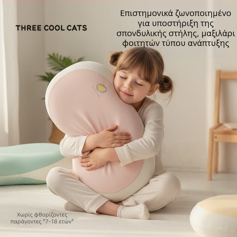 Three Cool Cats παιδικό μαξιλάρι μνήμης από αφρώδες υλικό, για παιδιά 3–12 ετών, ορθογώνιο με θεματικό σχέδιο γάτας