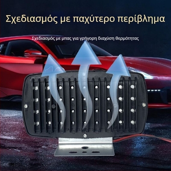LED Φανάρι Αυτοκινήτου με Υψηλό και Χαμηλό Φάσμα Δέσμης, 12V-80V, Αναβάθμιση Προβολέα για Ηλεκτρικά Οχήματα, Τρακτέρ και Τετράτροχα
