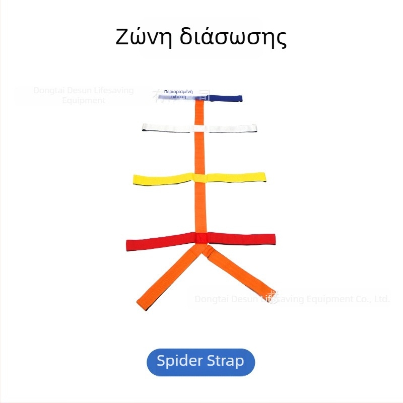 Σετ διασωστικού φορείου σε υδάτινο περιβάλλον με σπονδυλική πλάκα, πτυσσόμενο πλαστικό φορείο, PE σταθεροποιητής κεφαλής και λαιμού — Μάρκα Three Tails, Μοντέλο SWY-SYJYDJ-01