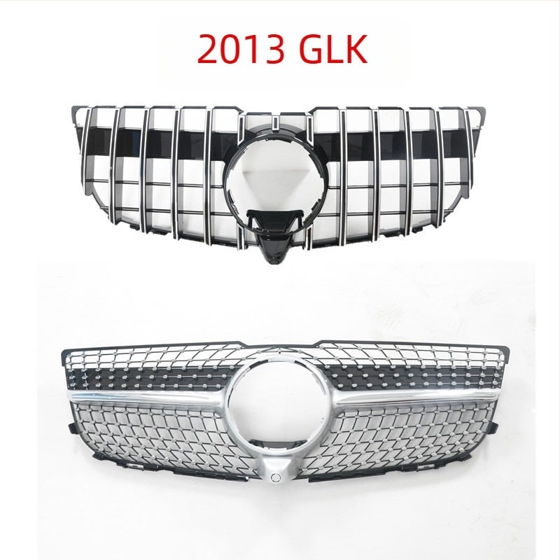 Mercedes-Benz GLK 2013-2015 γρίλια εμπρός με σχέδιο αστέρι GT, ABS πλαστικό, τοποθέτηση σε προφυλακτήρα