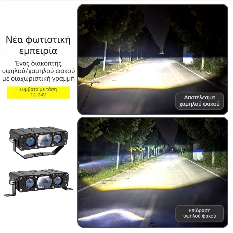 Xinluoer 60W LED φως πλέγματος προφυλακτήρα, IP67, 14.000 lm, 10-24V, κράμα αλουμινίου, Καθολική συμβατότητα (hn3)