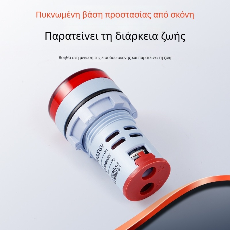 AD16-22DSV Πρώτης Γενιάς Τύπος Τάσης Κυκλικό Ψηφιακό Βολτμέτρο με Ενδεικτικό Φως