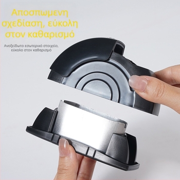 Τασάκι αυτοκινήτου με μεταλλικό εσωτερικό και ανοιχτό καπάκι, ανθεκτικό στον άνεμο και στα σωματίδια, σχεδιασμός με βιομιμητική τεχνολογία (Υλικό: Πλαστικό; Μοντέλο: Τασάκι κεντρικής κονσόλας; Διαδικασία παραγωγής: Βιομιμηρία; Βάρος: 100 g; Προσαρμογή: Ναι