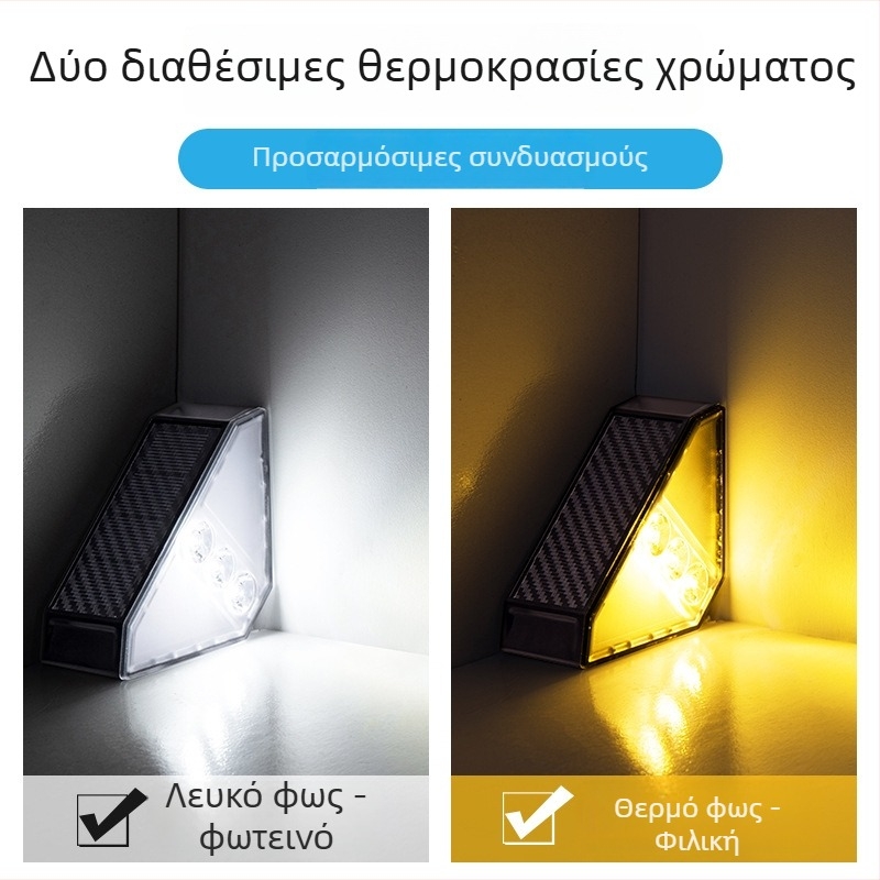 DS-W03 Φωτιστικό ηλιακό κήπου για εξωτερικά σκαλοπάτια – LED, IP65, 0.5W, 1.2V, 6–12 ώρες