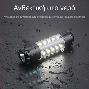 Μίνι φορητός COB LED φακός εξωτερικής χρήσης, μπαταρία 1200mAh, τροφοδοσία με μπαταρία 14500, εμβέλεια 100–200 m, πολυλειτουργικός