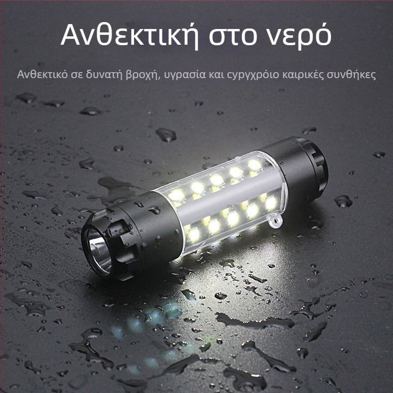 Μίνι φορητός COB LED φακός εξωτερικής χρήσης, μπαταρία 1200mAh, τροφοδοσία με μπαταρία 14500, εμβέλεια 100–200 m, πολυλειτουργικός
