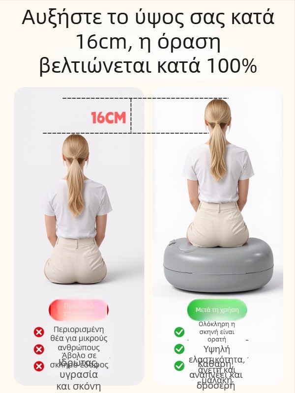 Φουσκωτό μαξιλαράκι καθίσματος για εξωτερική χρήση με παχυνόμενο υποπόδιο - φούσκωμα με πίεση, για 1 άτομο, καθαρό βάρος 500 g