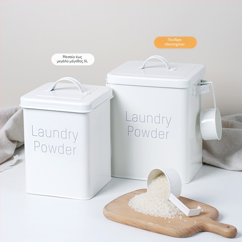 Μεταλλικός κάδος αποθήκευσης κόκκων με σφράγιση και προστασία από υγρασία, τροφής ποιότητας για ρύζι, αλεύρι και ζωοτροφή κατοικίδιων (σκύλος/γάτα), 5–6 L