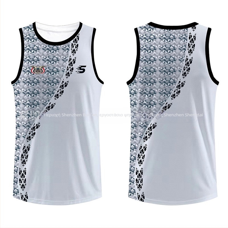 Αθλητικό γιλέκο χωρίς μανίκια με ψηφιακή εκτύπωση, 100% πολυεστέρας