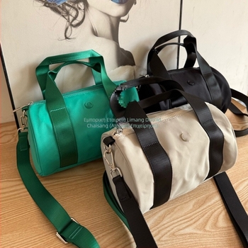 Νάιλον κυλινδρική τσάντα crossbody – Boston Classic, Unisex για καθημερινή χρήση, ταξίδια και γιόγκα (κύρια ύλη: νάιλον 88%, μείγμα χημικών ινών, ευθεία τύπος)