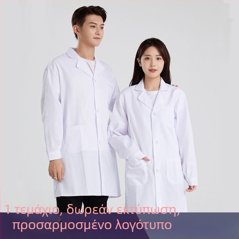 Ανδρικό ιατρικό ρούχο εργασίας, διαπνέον βαμβάκι 70% με επένδυση πολυεστέρα-βαμβάκι 30%, τεσσάρων εποχών, με εκτύπωση