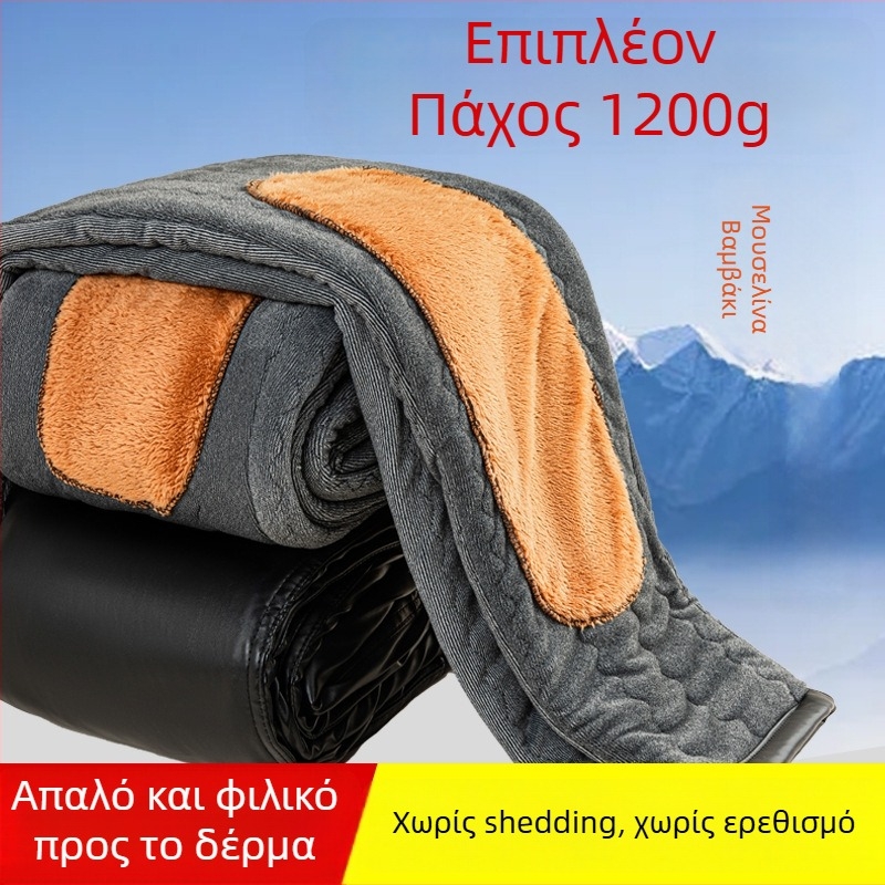 Ανδρικά παντελόνια PU δέρματος, με επένδυση πολυεστέρα, χοντρά, ίσιο κόψιμο, εργατικά παντελόνια για μηχανικούς, ανθεκτικά στα λάδια και αδιάβροχα