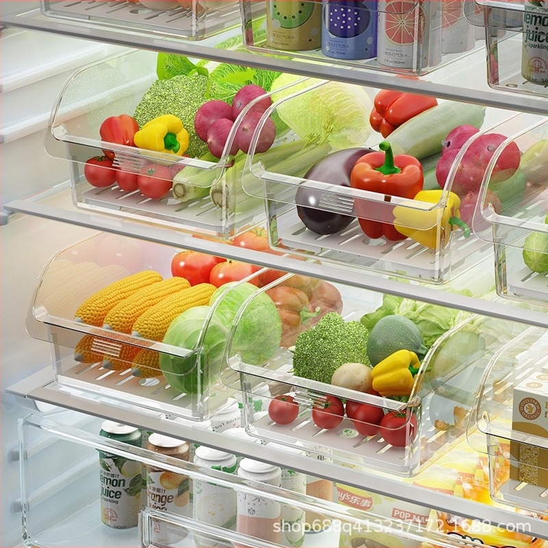 Κουτί αποθήκευσης ψυγείου, πλαστικό, μοντέρνο μινιμαλιστικό σχέδιο, μοντέλο 00240.