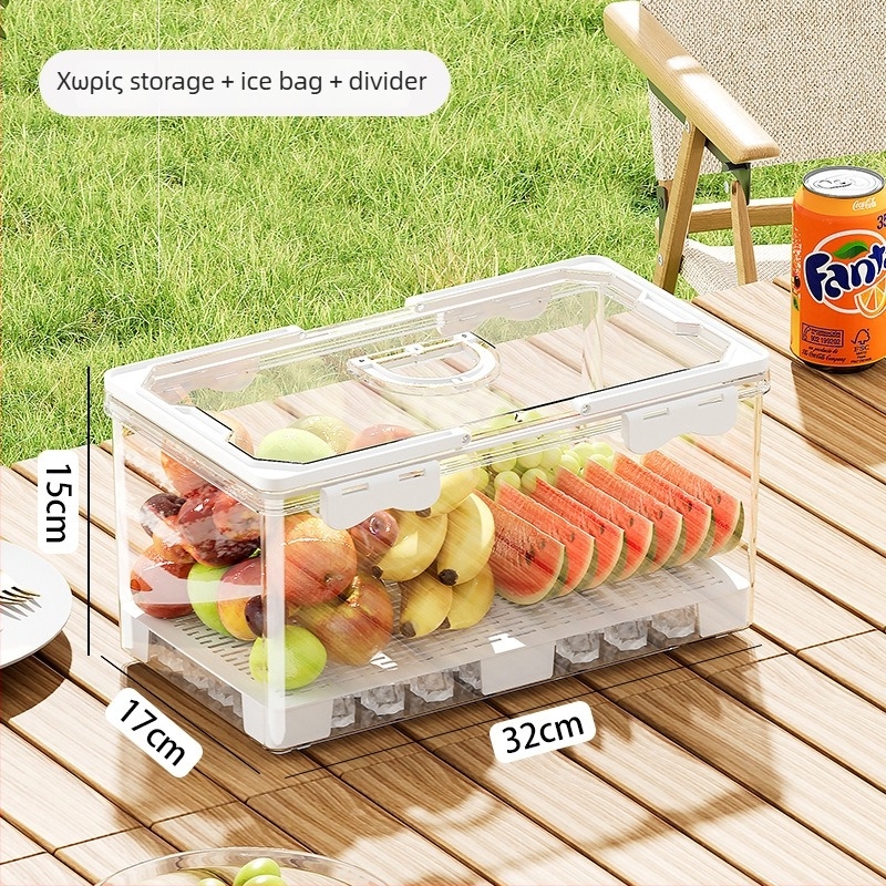 Φορητό κουτί αποθήκευσης φαγητών – διατήρηση φρεσκάδας και αποθήκευση (Υλικό: πλαστικό κατάλληλο για τρόφιμα; Λειτουργίες: φορητό, αποθήκευση, διατήρηση φρεσκάδας)