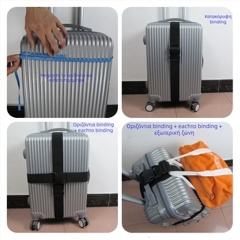Ζώνη αποσκευών με αγκράβα – ενισχυμένη ζώνη συσκευασίας και επέκτασης για βαλίτσες, 1000D πολυπροπυλένιο, Φθινόπωρο 2024