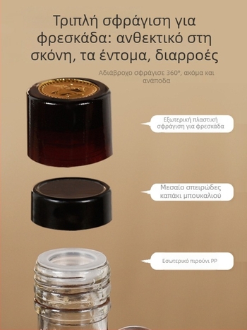 Γυάλινο μπουκάλι λαδιού με σφράγιση, τροφίμου ποιότητας, για σουσαμόλαδο και τσαγιού λάδι, με αυτόματο άνοιγμα και κλείσιμο