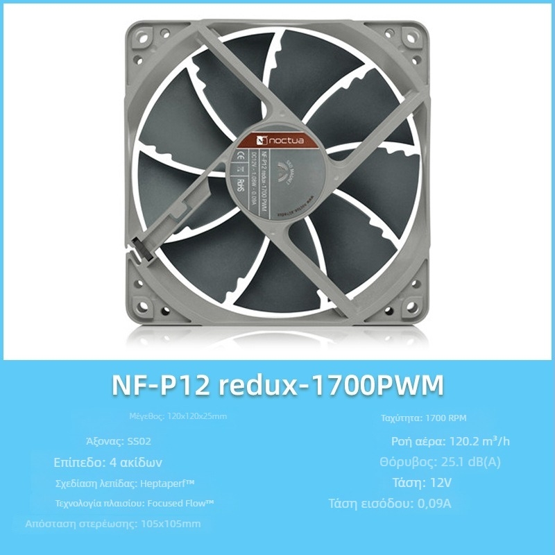 Owl F12/P12 σειρά PC ανεμιστήρας περιβλήματος, PWM έξυπνος έλεγχος θερμοκρασίας, 5V, 1500 RPM, SSO2 ρουλεμάν