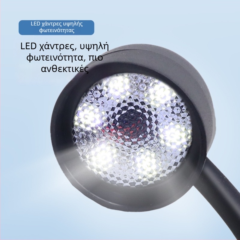 Φως ενυδρείου USB με κλιπ, πλήρες φάσμα, επιτραπέζιο κυκλικό φως για άλγη ενυδρείου, λευκό φως, πρόσθετος φωτισμός