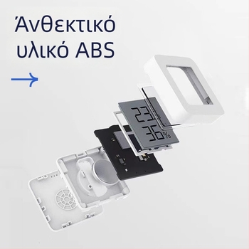 Θερμόμετρο ενυδρείου, αδιάβροχο, υψηλής ακρίβειας, διπλή ψηφιακή οθόνη, τοίχου, εξωτερικός αισθητήρας για θερμοκρασία και υγρασία