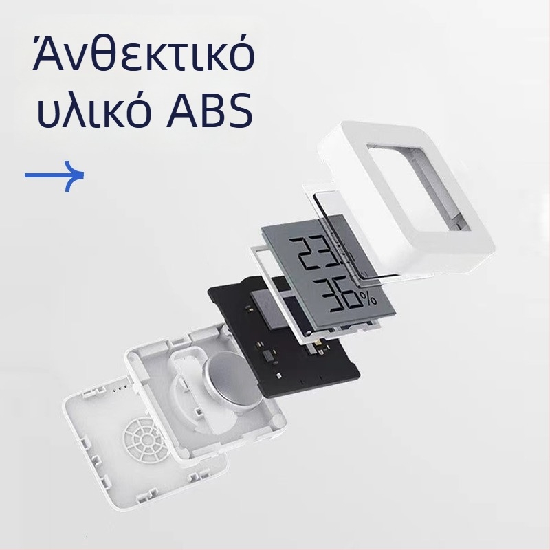 Θερμόμετρο ενυδρείου, αδιάβροχο, υψηλής ακρίβειας, διπλή ψηφιακή οθόνη, τοίχου, εξωτερικός αισθητήρας για θερμοκρασία και υγρασία