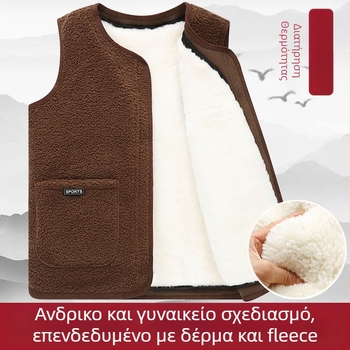 Ανδρικό λινό γιλέκο σε άνετη γραμμή, παχιά υφή για χαλάρωση (Άνοιξη 2025)