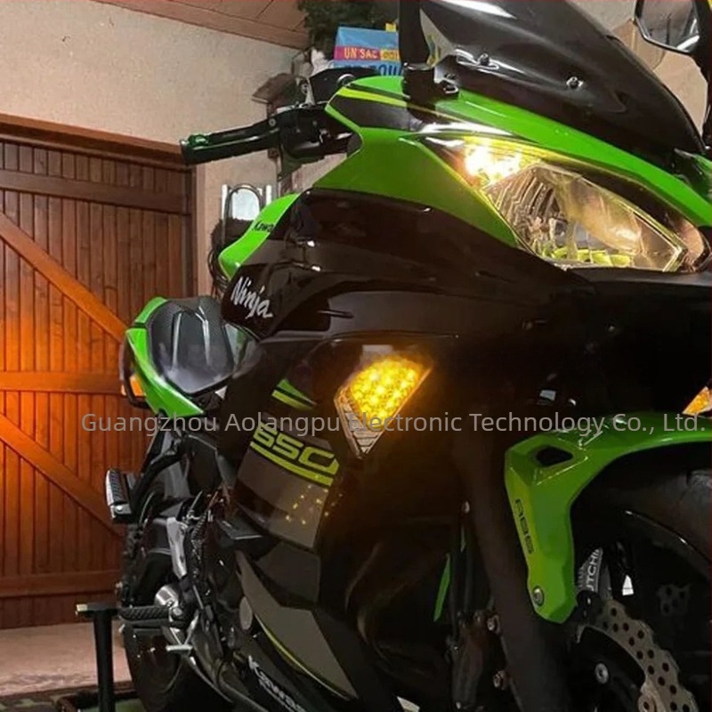 OT05 φλας σήμανσης μοτοσικλέτας με ABS, 12V, συμβατό με Kawasaki Ninja 250/300/400/650/1000/SX ZX-6R